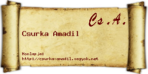 Csurka Amadil névjegykártya